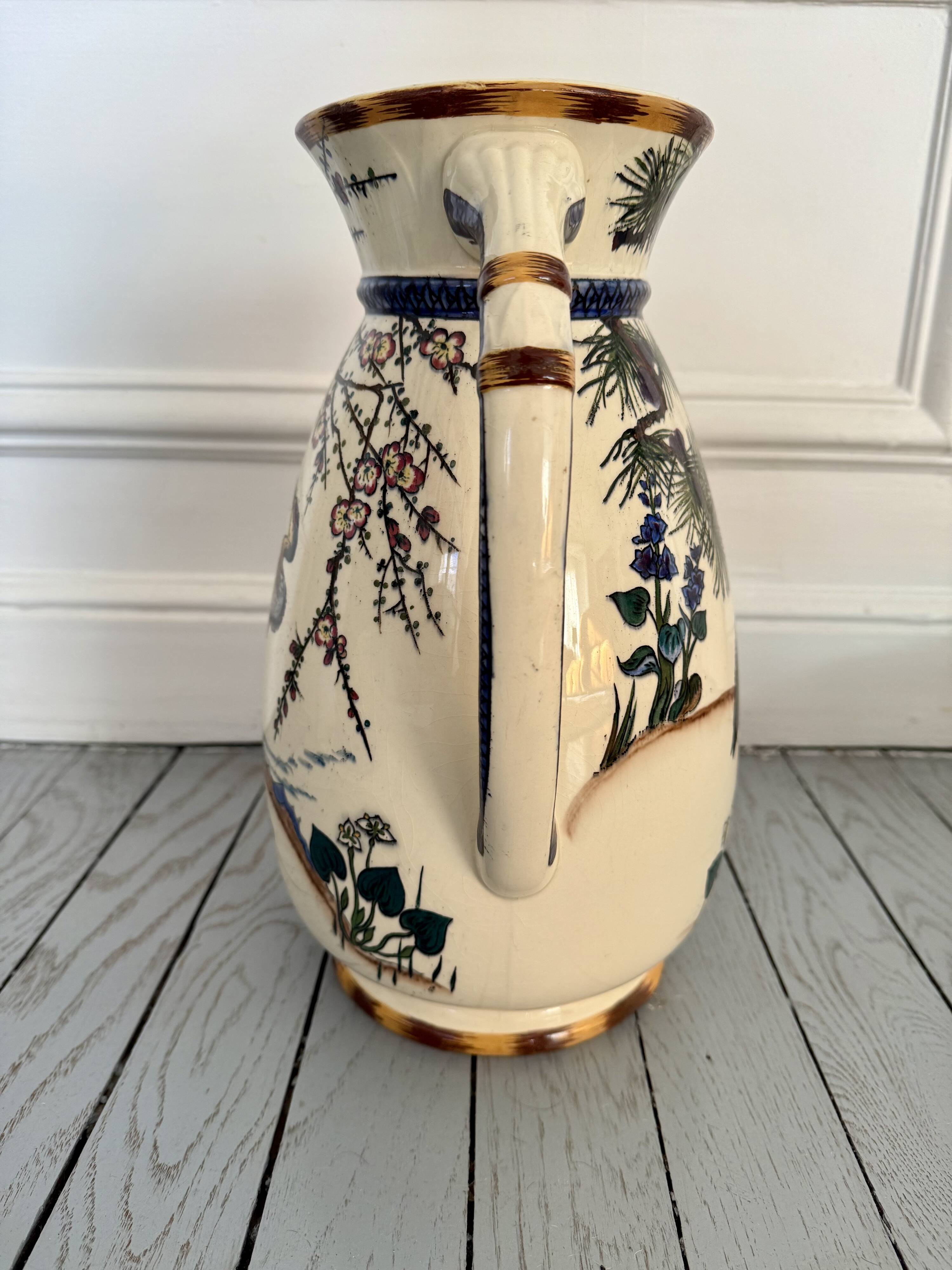 Félix Bracquemond Vase or pitcher Egyptian model by Creil & Montereau