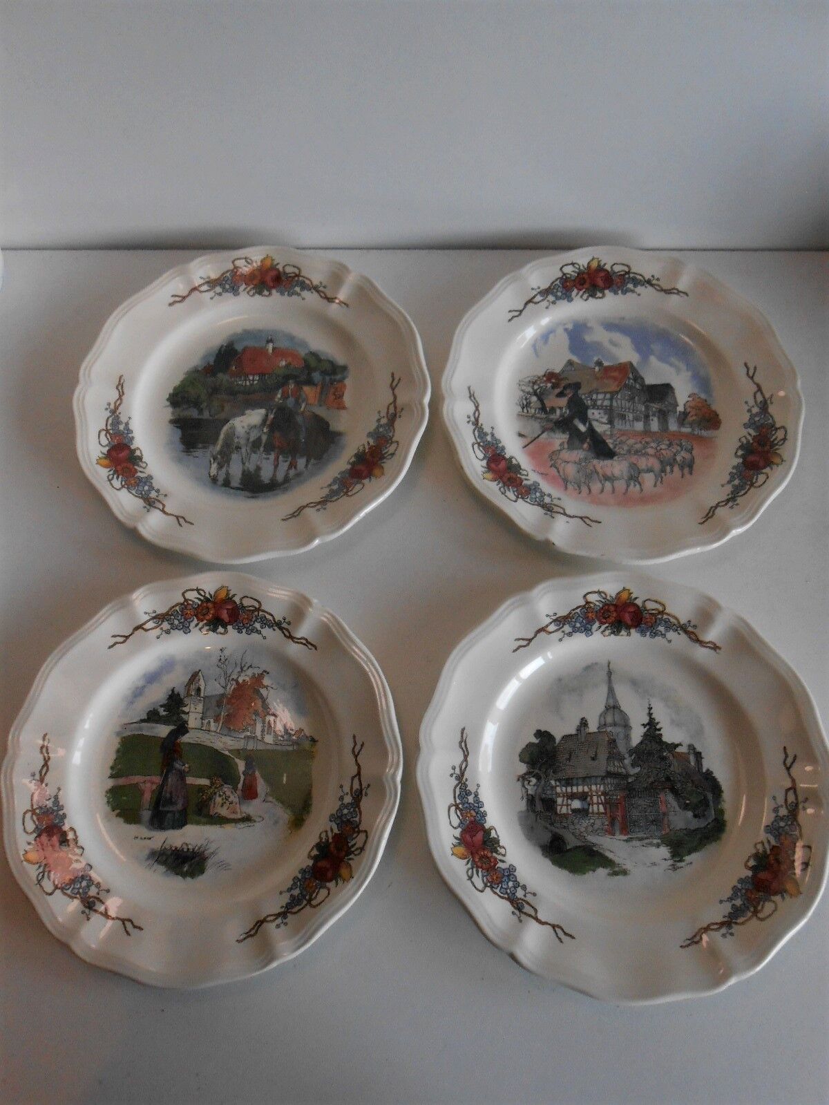 8 plates for dessert obernai Sarreguemines h.loux