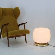 Huge Blown Glass Floor Lamp, Czechoslovakia, 1950s
