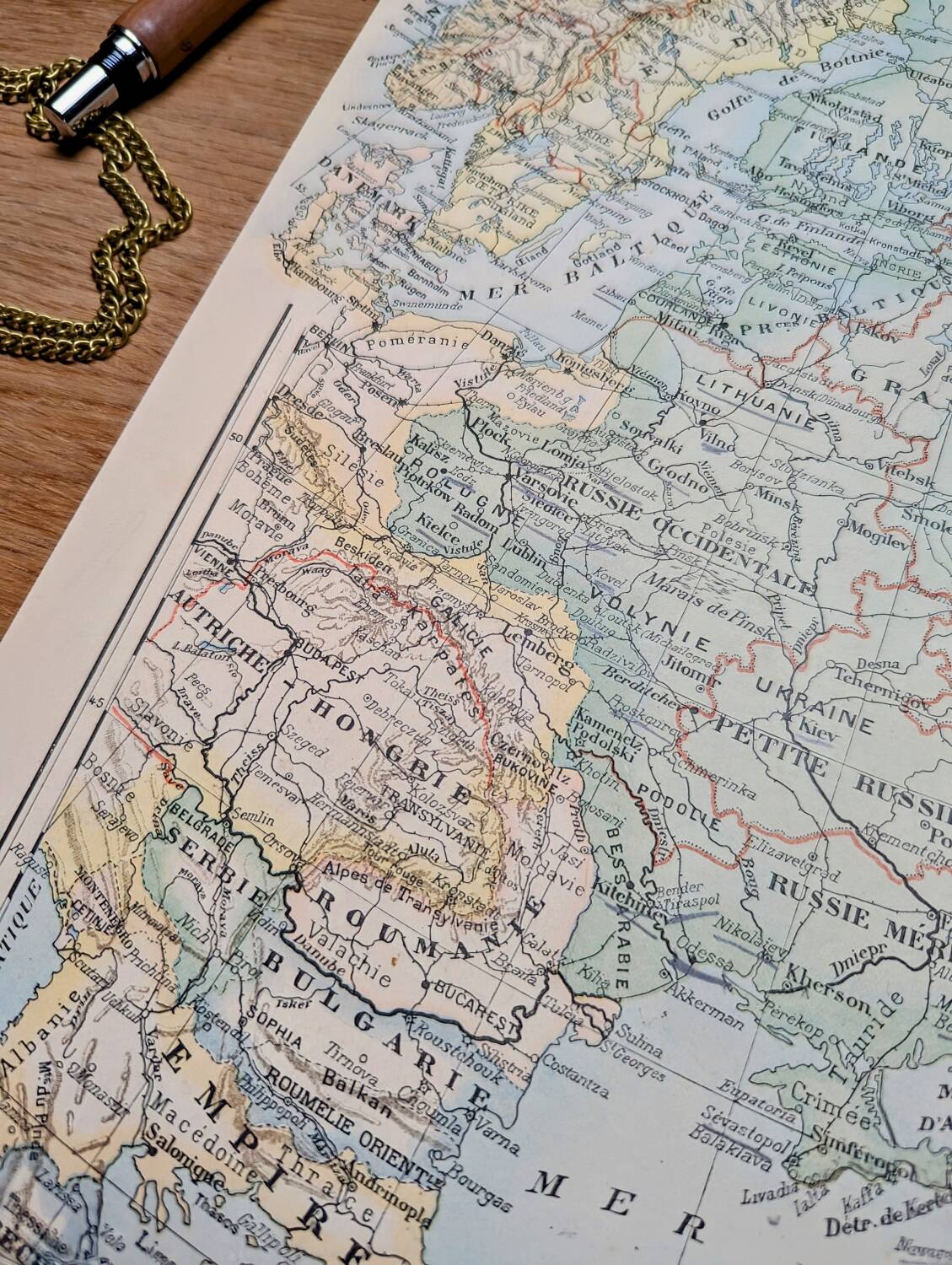 Printed in 1900, map of Russia, Sweden and Norway.