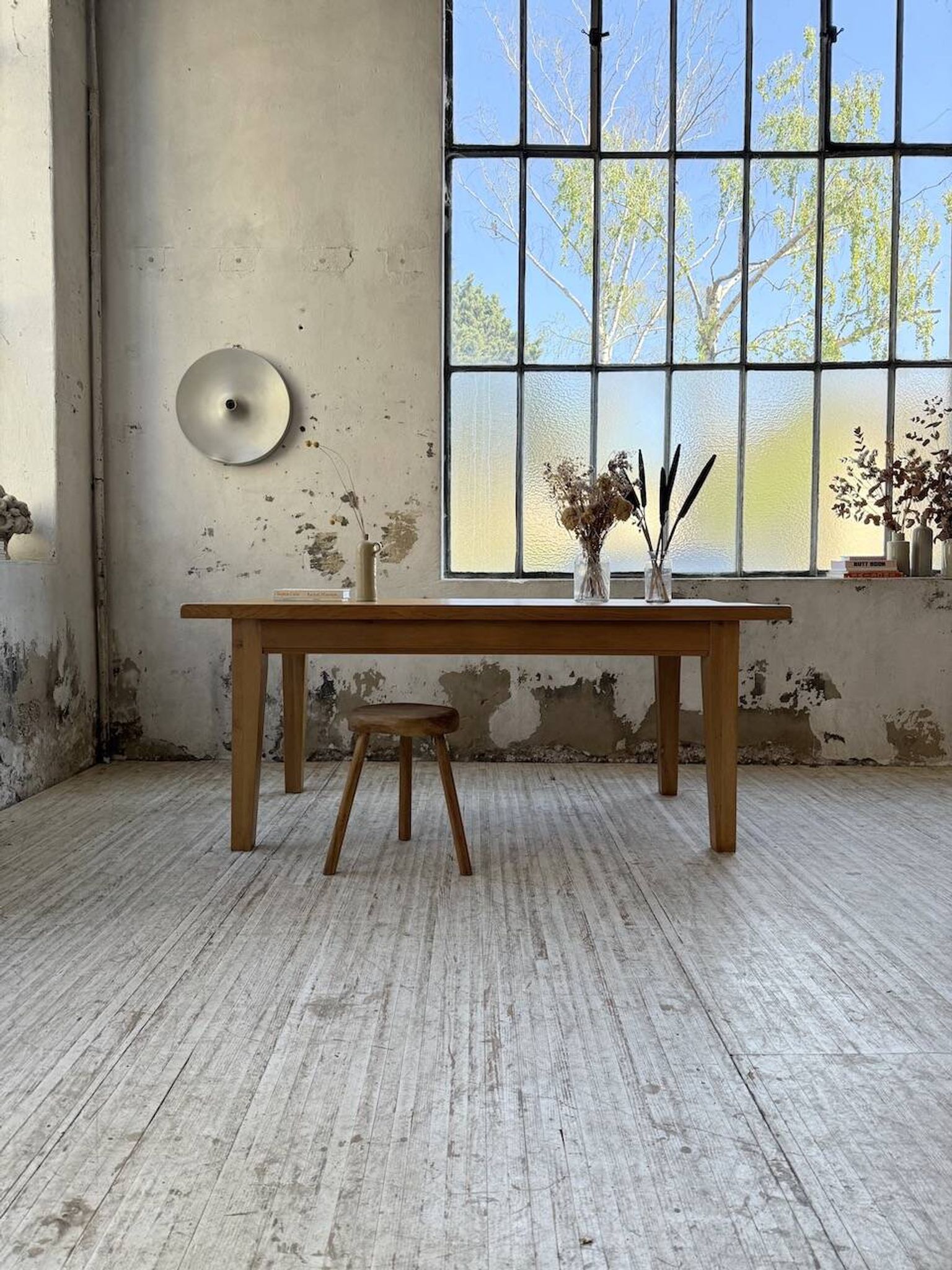 Table de ferme extensible en chêne massif