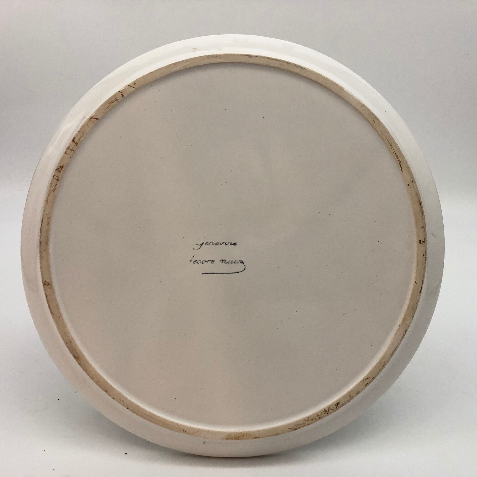 6 hand-decorated burgundian fondue plates in ceramic