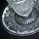 Old BACCARAT mustard maker in crystal molded with sandblasted arabesques