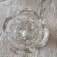 Set of two vintage candle holders transparent glass France Reims