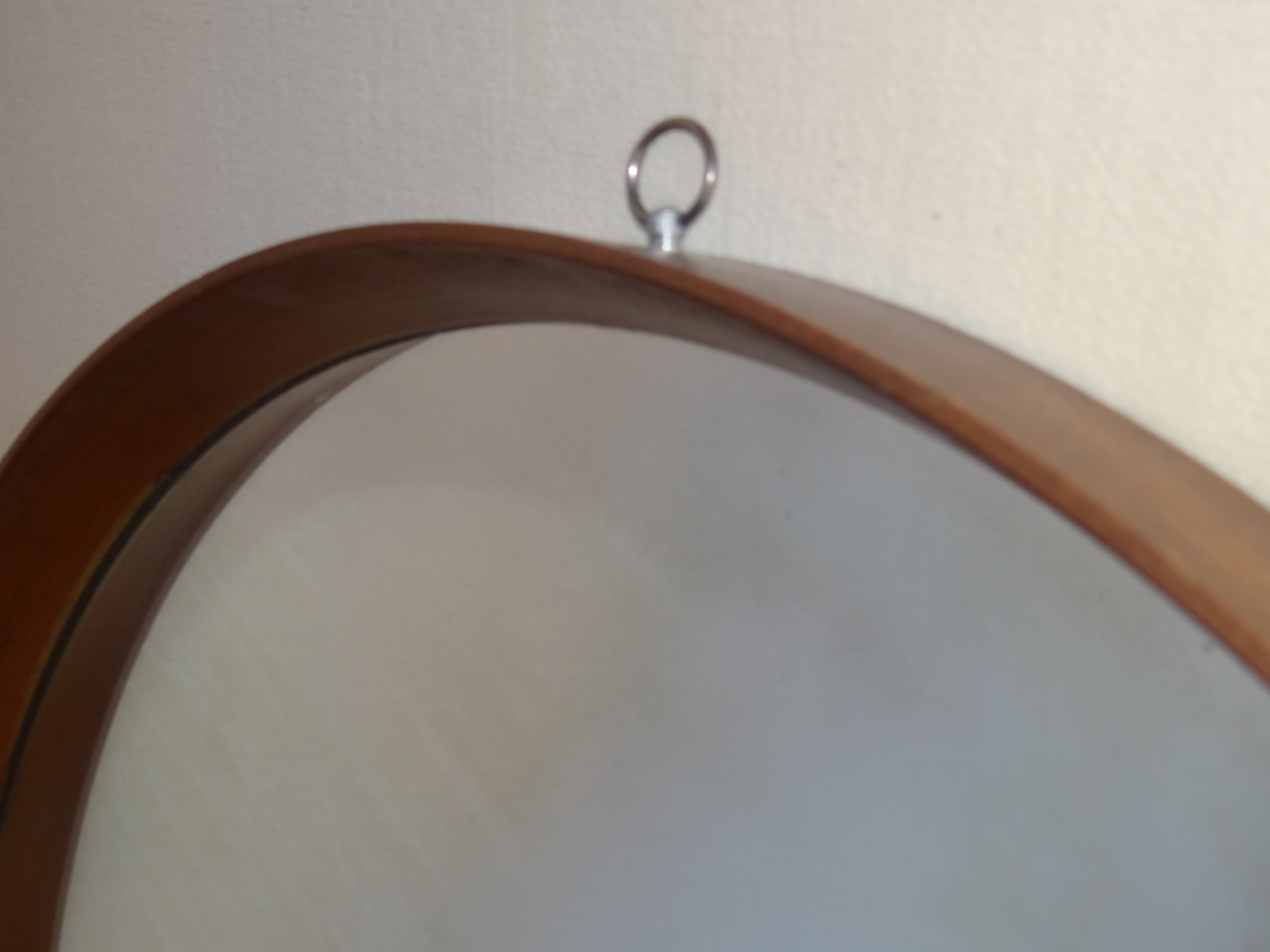 Mirror, 1960s, teak mount