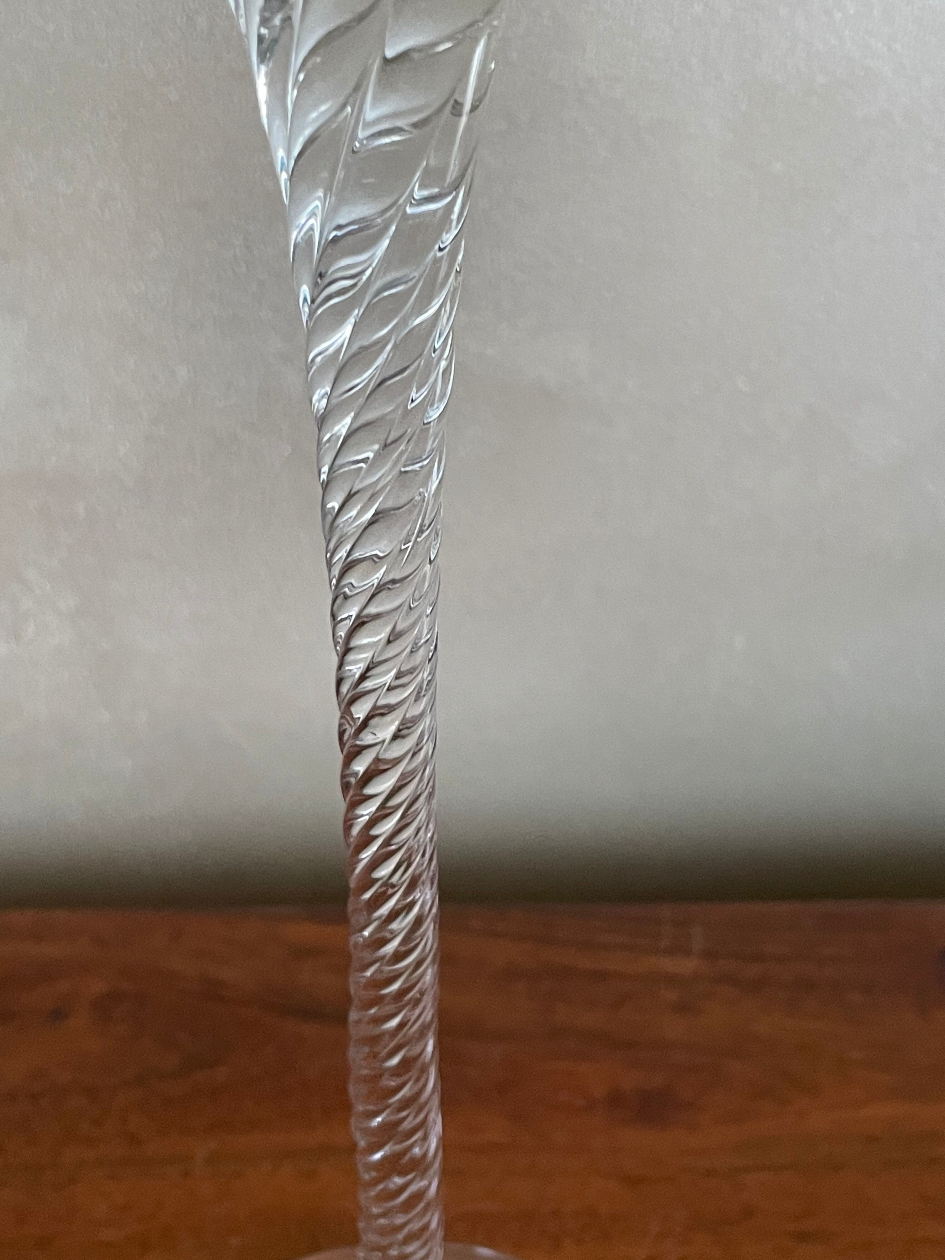 Blown glass candle holder