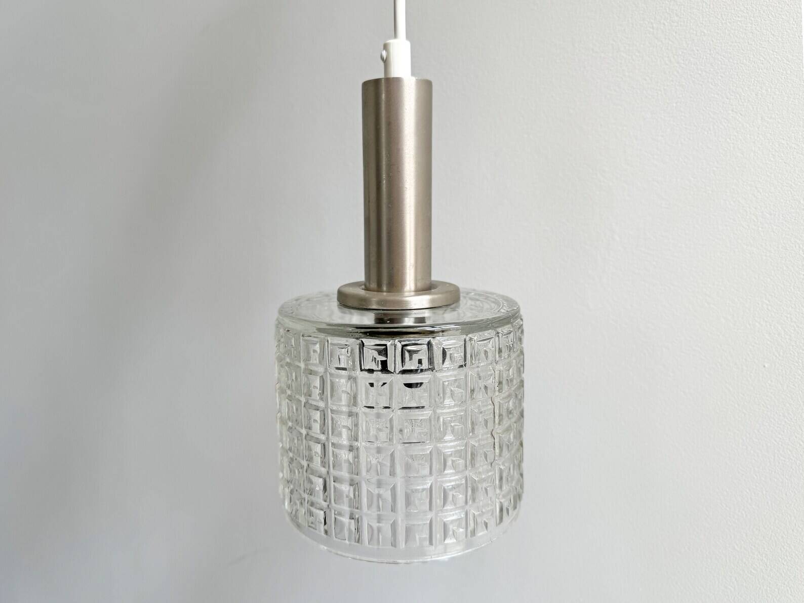 Vintage glass hanging lamp