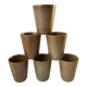 Set of 6 glasses in stoneware Digoin Sarreguemines 70s