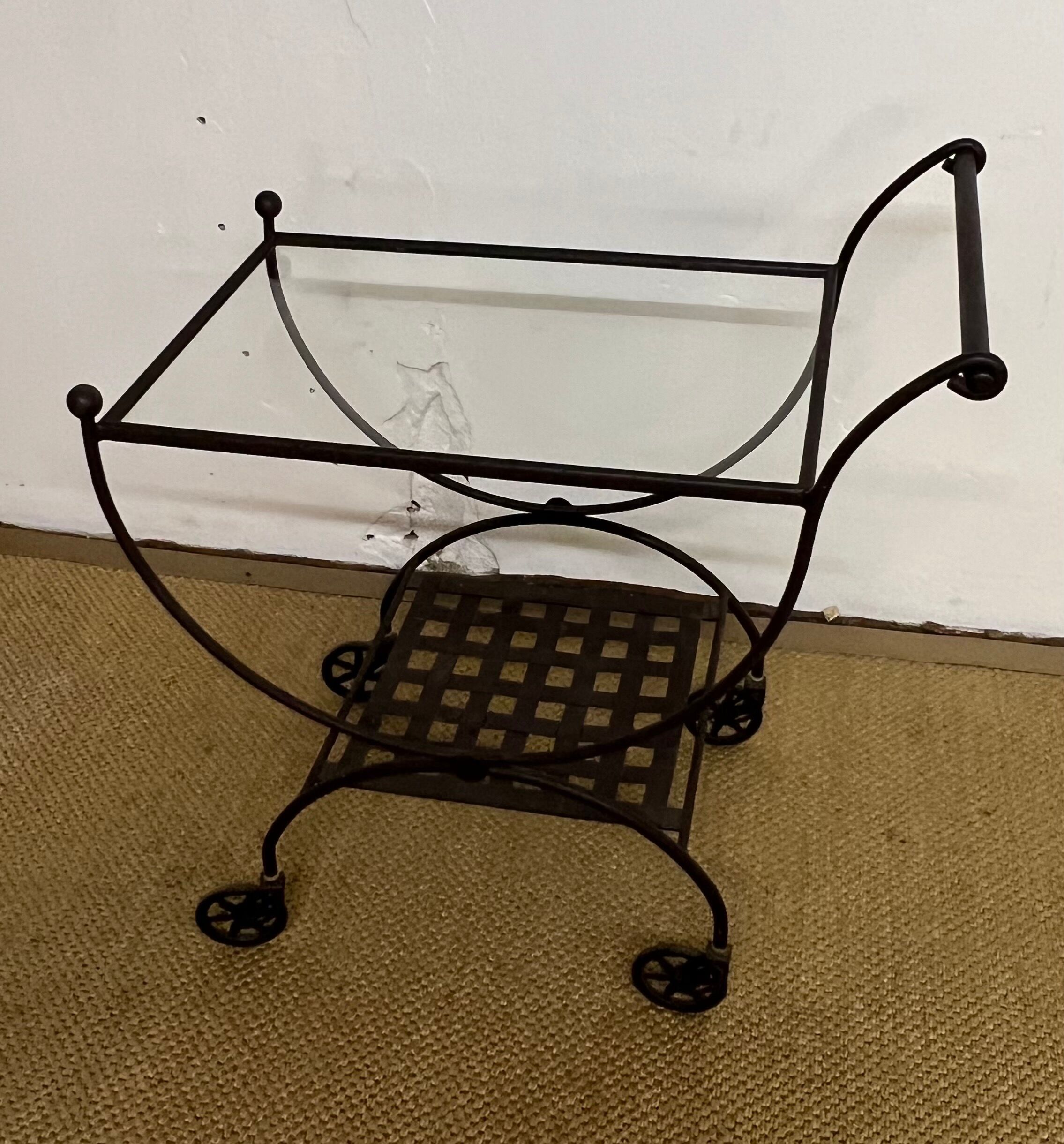 Wrought iron service trolley