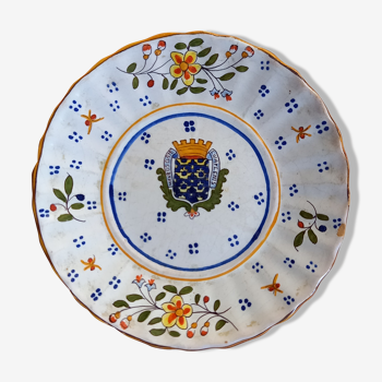 Old plate with coat of arms