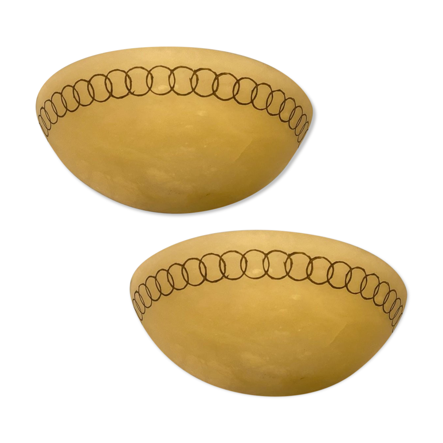 Marbled glass sconces, 1980