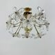 Mid-century crystal flower ceiling lamp, 1970s