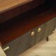 Danish Display Cabinet with Glass Doors and Contrasting Finish, 1970s