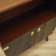Danish Display Cabinet with Glass Doors and Contrasting Finish, 1970s