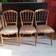 Set of 3 gilded chairs in Napoleon III style - Stamped Faubourg Saint Antoine