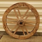 Old teak plow wheel