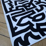 Painting on paper - "Checked"