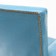 Fauteuil club en cuir bleu