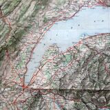 Carte ancienne genève, lausanne, thonon, nantua, annecy