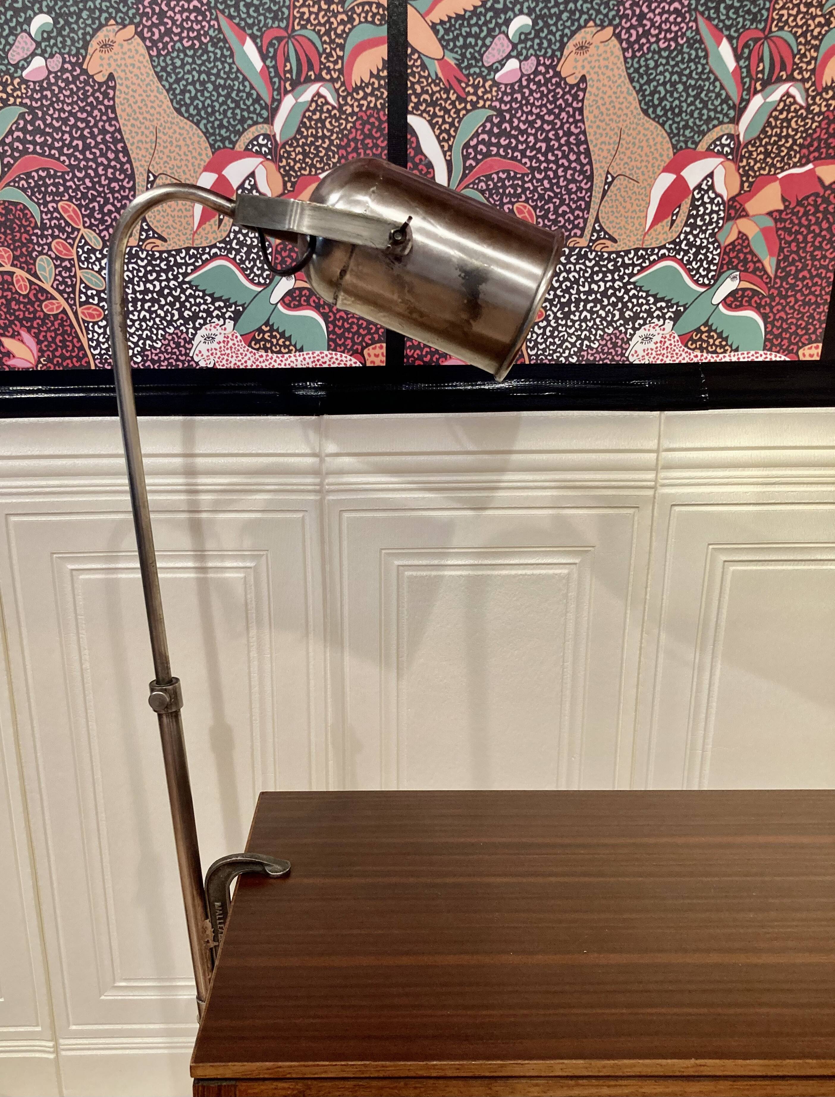 Grande applique métal 1960 "design industriel".