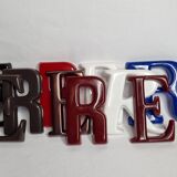 Set of 10 vintage sign letters, 11.5 cm