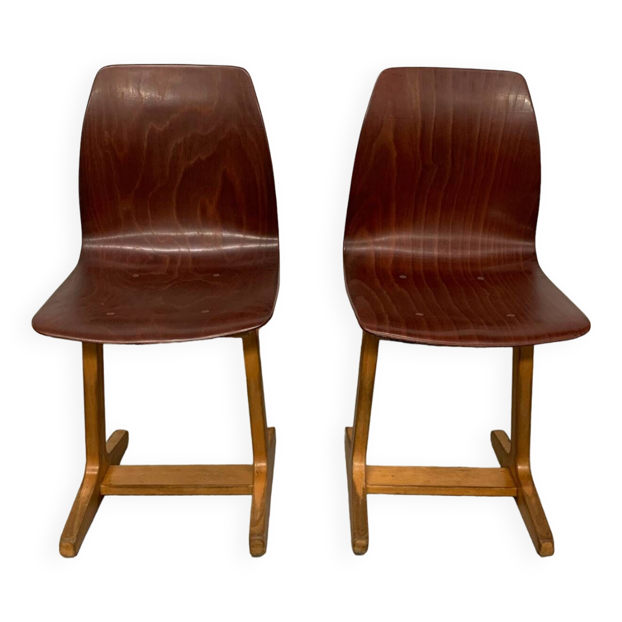 Pair of vintage Pagholz children's chairs from the 60s