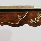 Small Living Room Table in Rosewood and Marquetry, Louis XV style, Napoleon III – Middle XI period