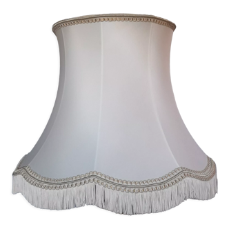 Abat day pagoda lined unbleached silk, ecru fringes - large model