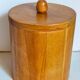 Vintage varnished solid blond wood box