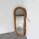 Miroir osier tressé Italie années 60 ovale