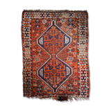 Ancient Persian Shiraz handmade carpet 87cm x 114cm 1900s, 1C810