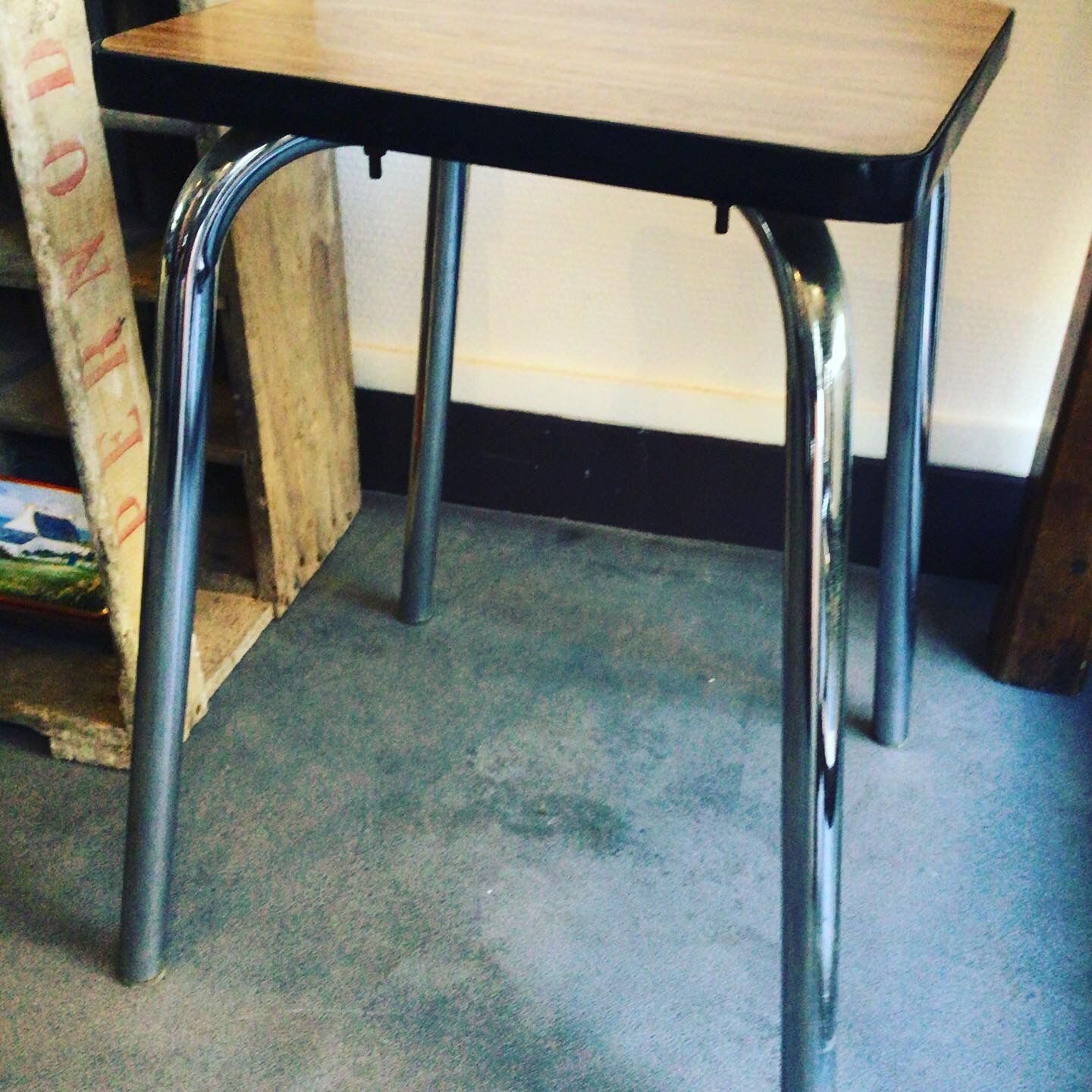 Metal and formica stool