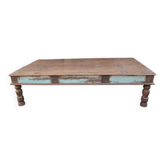 Antique Indian Table in Old Teak Original Part