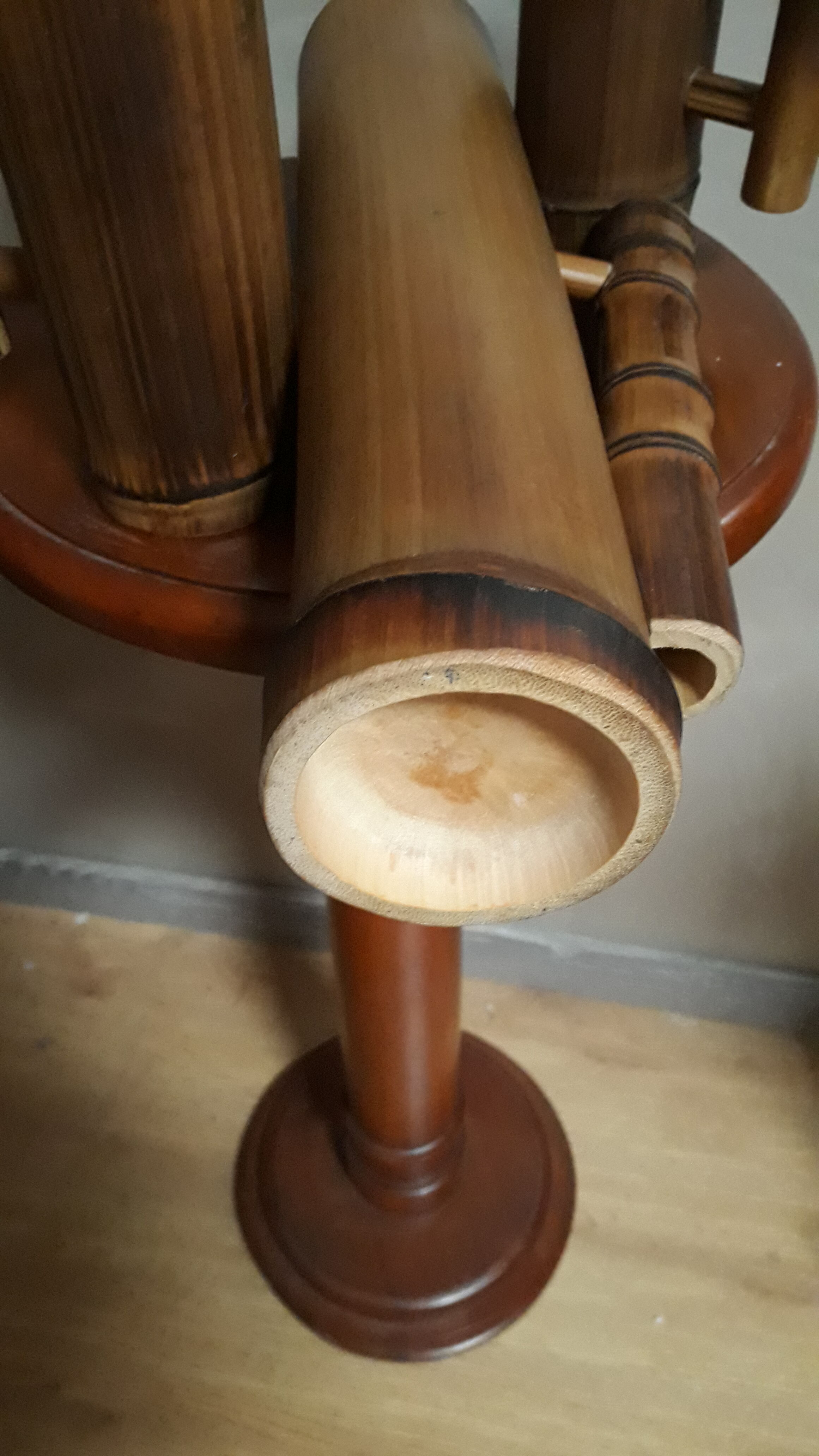 Carafe and bamboo glasses 1970