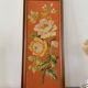 Encadrement canevas vintage fleurs