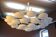 Impressive large modern cloud chandelier from the mid-century Milchhalle Vienna.
