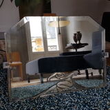 Mirror art deco bronze silver  77x50cm