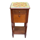 19th-century solid wood Henri II bedside table