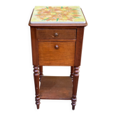 Table de chevet en bois massif henri II du 19ème
