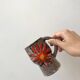 Set of 7 fat lava glazed ceramic mugs signed poët laval 70s