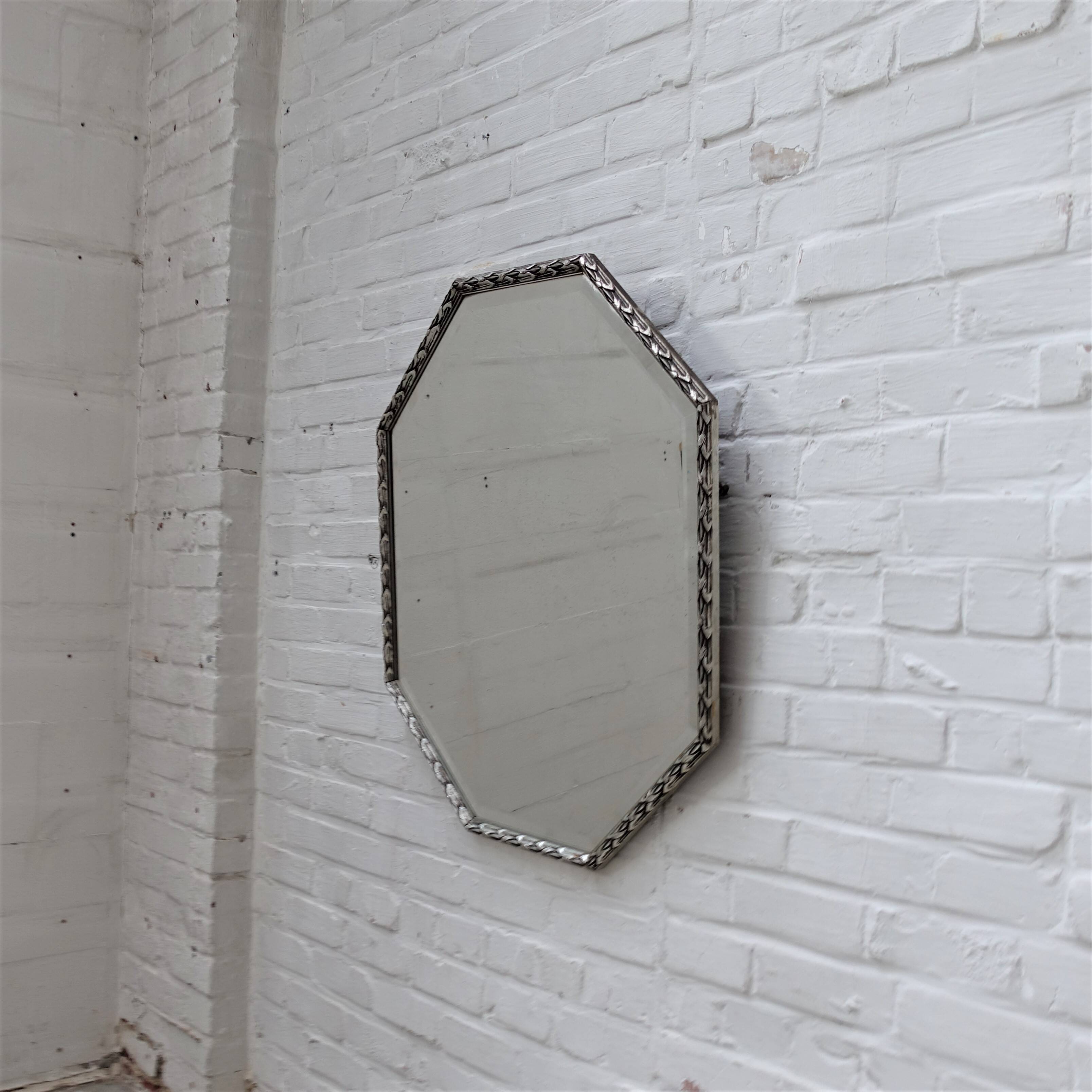 Vintage octagonal mirror
