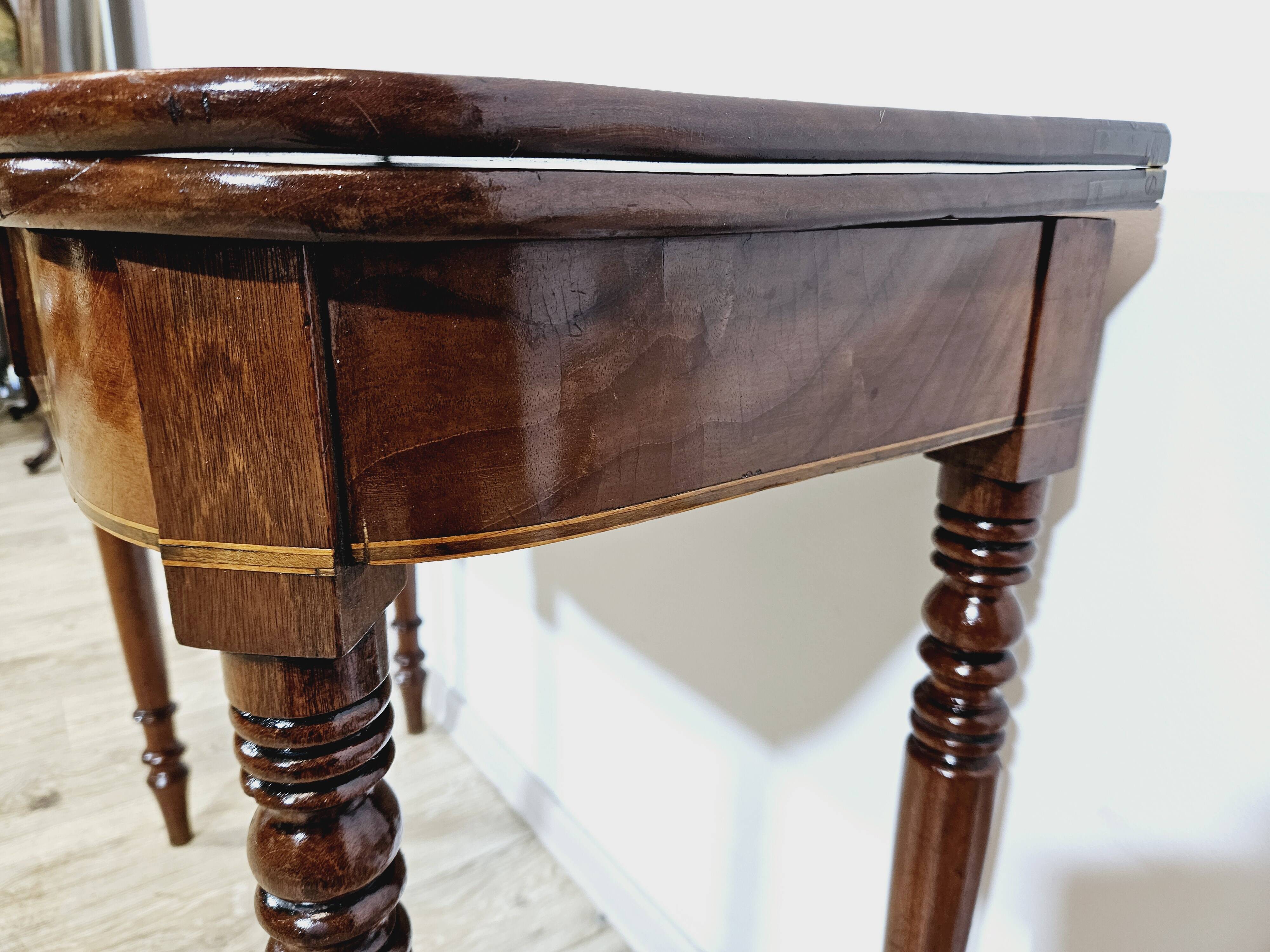 19th century Card Game Table - Mahogany, Biedermeier/Victorian style