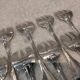 10 silver-plated oyster forks by Ravinet Denfert, shell-shaped goldsmith