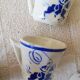 Vintage Porcelain Dinner Set 7 Small Cups with Horseman and Lasso Motif