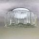 Pair clear glass round and square flush mount flower lamps