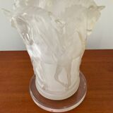 Lamp decorated with horses in plexiglass from the 70s