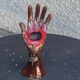 Hand vase in flamed enamelled ceramic stamped vintage vallauris