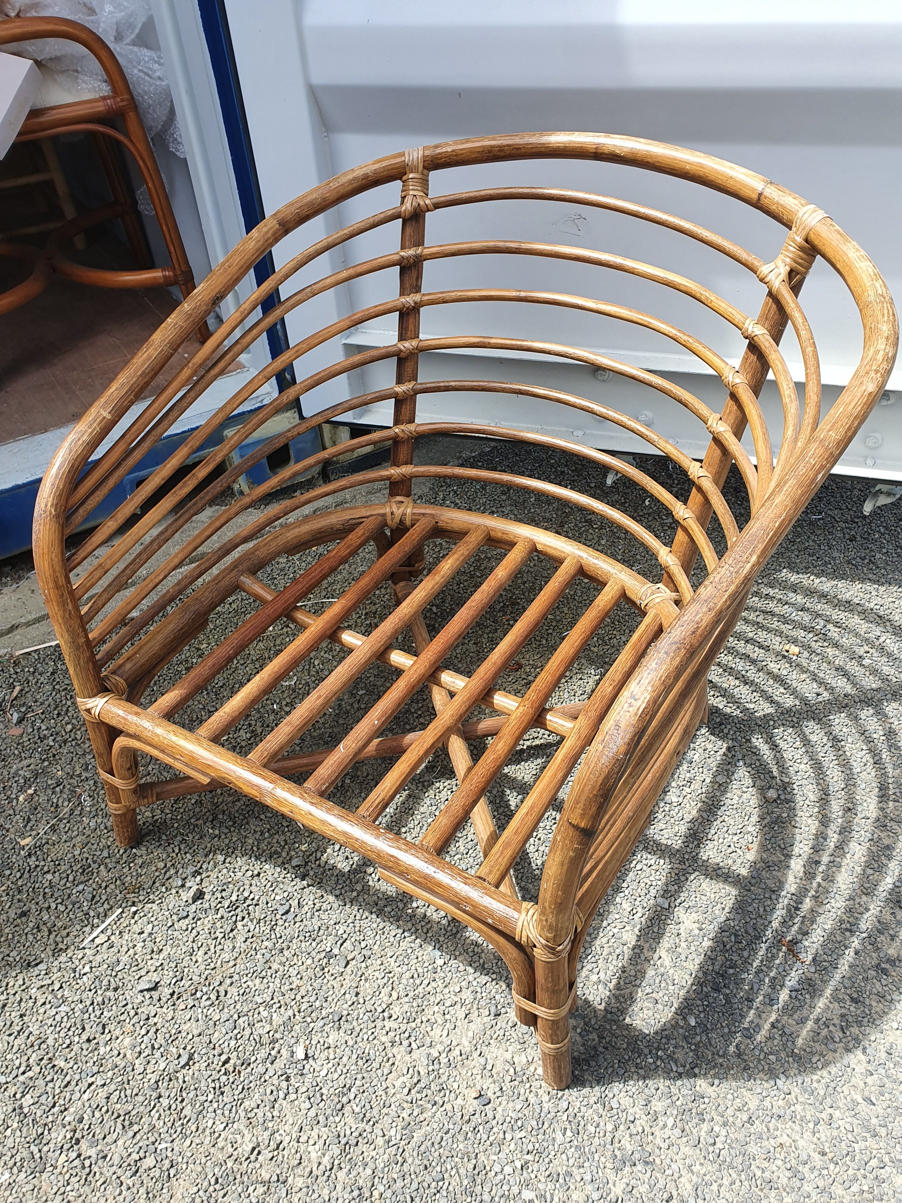 Rattan armchair