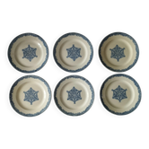 6 assiettes à dessert terre de fer J. Vieillard Bordeaux « Guirlande »
