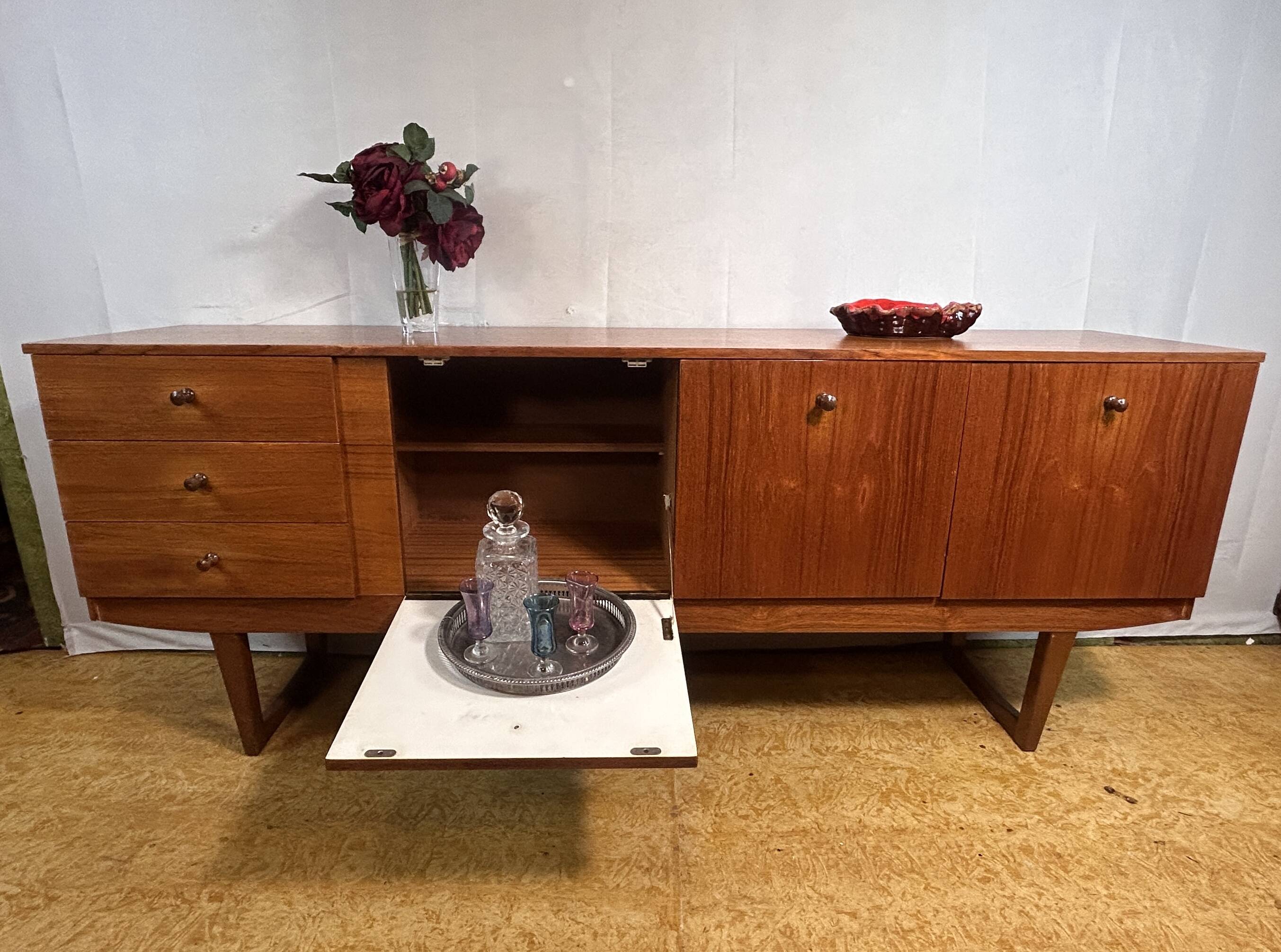 Mid-Century Retro Vintage Teak Sideboard by Beautility 1960s